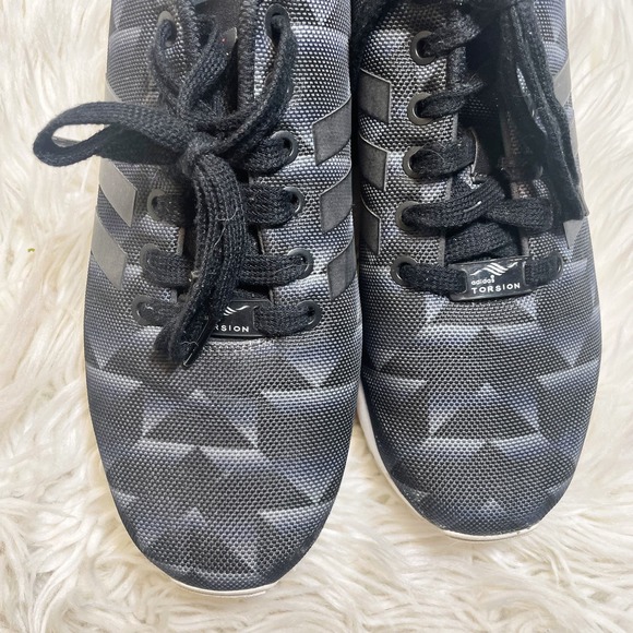 adidas Originals ZX Flux Sneakers in Black Print White Men's Size 6.5 - Picture 11 of 11